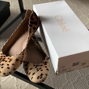 Chloe brown 38 1/2 slip ons